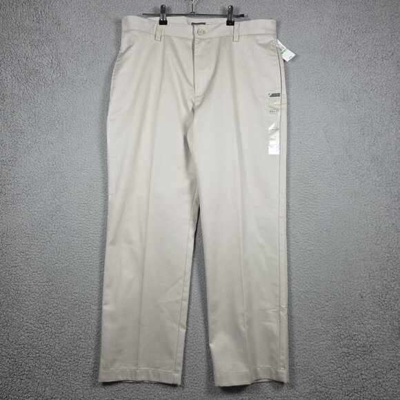 Van Heusen Pants Mens Size 34x30 Clay Classic Fit Chino Cotton Twill Flat Front - Picture 2 of 12